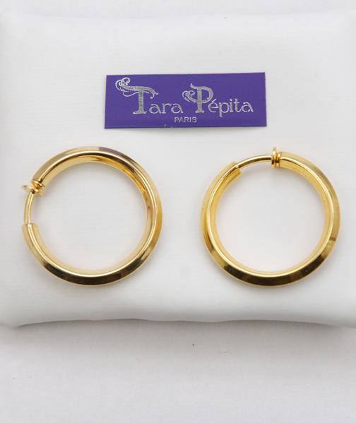 Anneaux créoles clips boucles d'oreilles