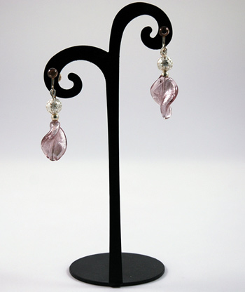 boucles d'oreilles parme, violet, prune, mauve, lilas, violine, aubergine, améthyste
