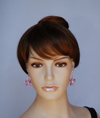 boucles d'oreilles parme, violet, prune, mauve, lilas, violine, aubergine, améthyste