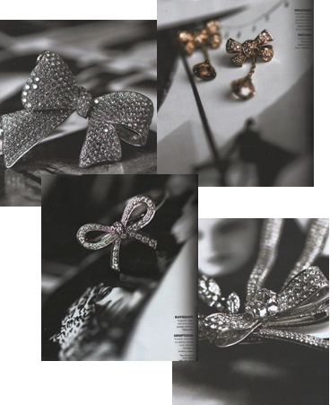 Bijoux strass noeud rubans