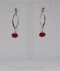 boucles d'oreilles swarovski rouge
