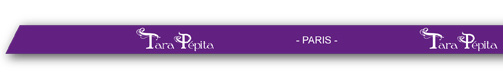 bracelet brésilien en satin violet à nouer marque et logo Tara Pépita Paris