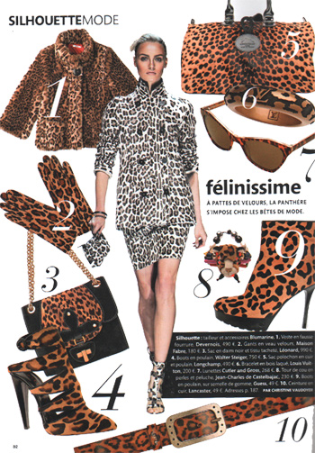 Acessoires bijoux panth�re l�opard fauve